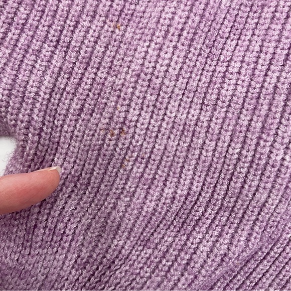 Anthropologie MOTH NWOT Freeport Tie Front Sweater Lavender Purple V Neck XS - Picture 13 of 16